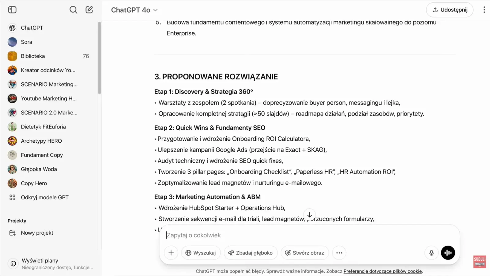 Oferta handlowa w ChatGPT: procedura krok po kroku